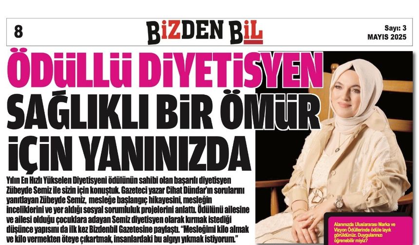 ÖDÜLLÜ DİYETİSYEN SAĞLIKLI BİR ÖMÜR İÇİN YANINIZDA