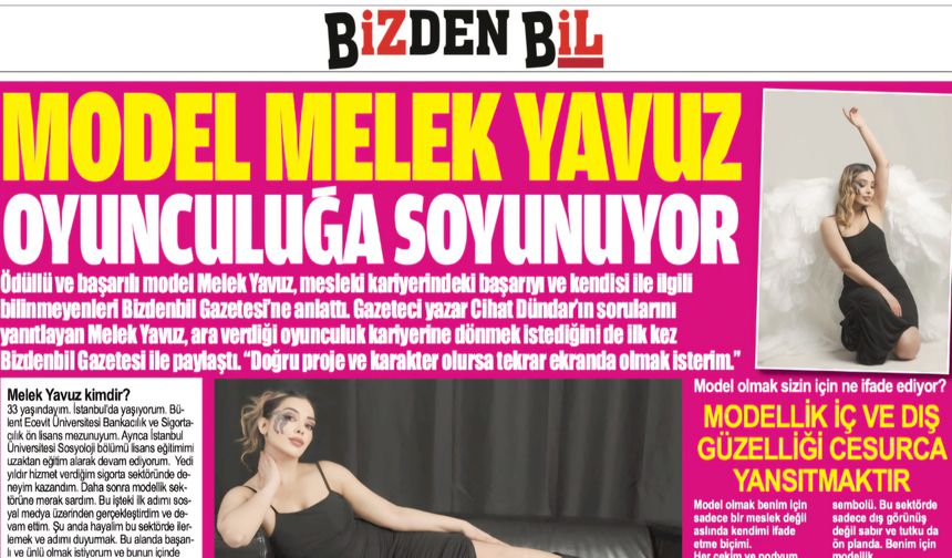 MODEL MELEK YAVUZ OYUNCULUĞA SOYUNUYOR