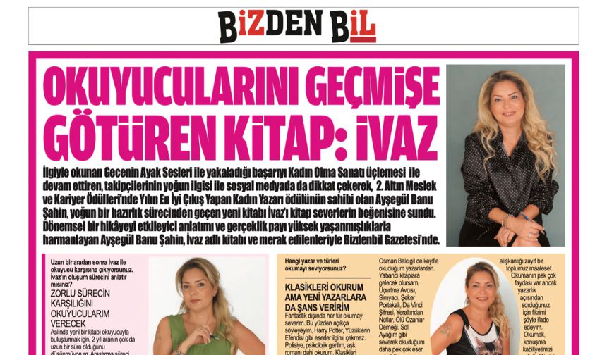 OKUYUCULARINI GEÇMİŞE GÖTÜREN KİTAP: İVAZ