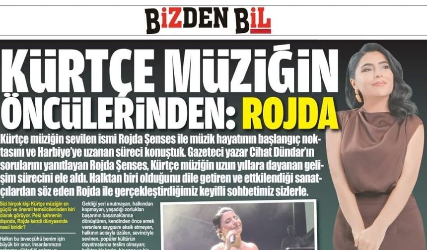KÜRTÇE MÜZİĞİN ÖNCÜLERİNDEN: ROJDA