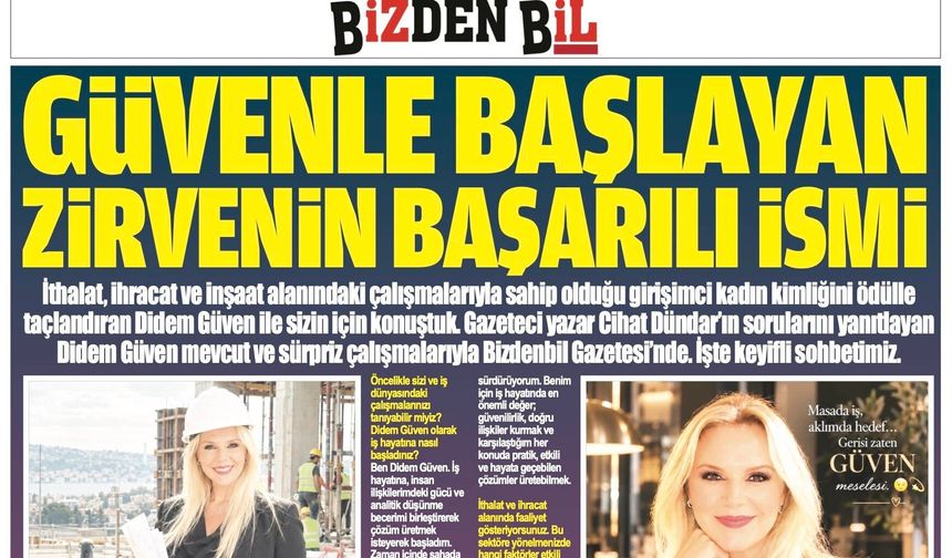 GÜVENLE BAŞLAYAN  ZİRVENİN BAŞARILI İSMİ